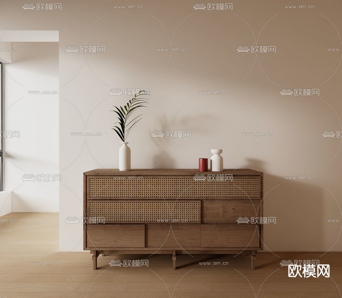 侘寂斗柜3d模型下载