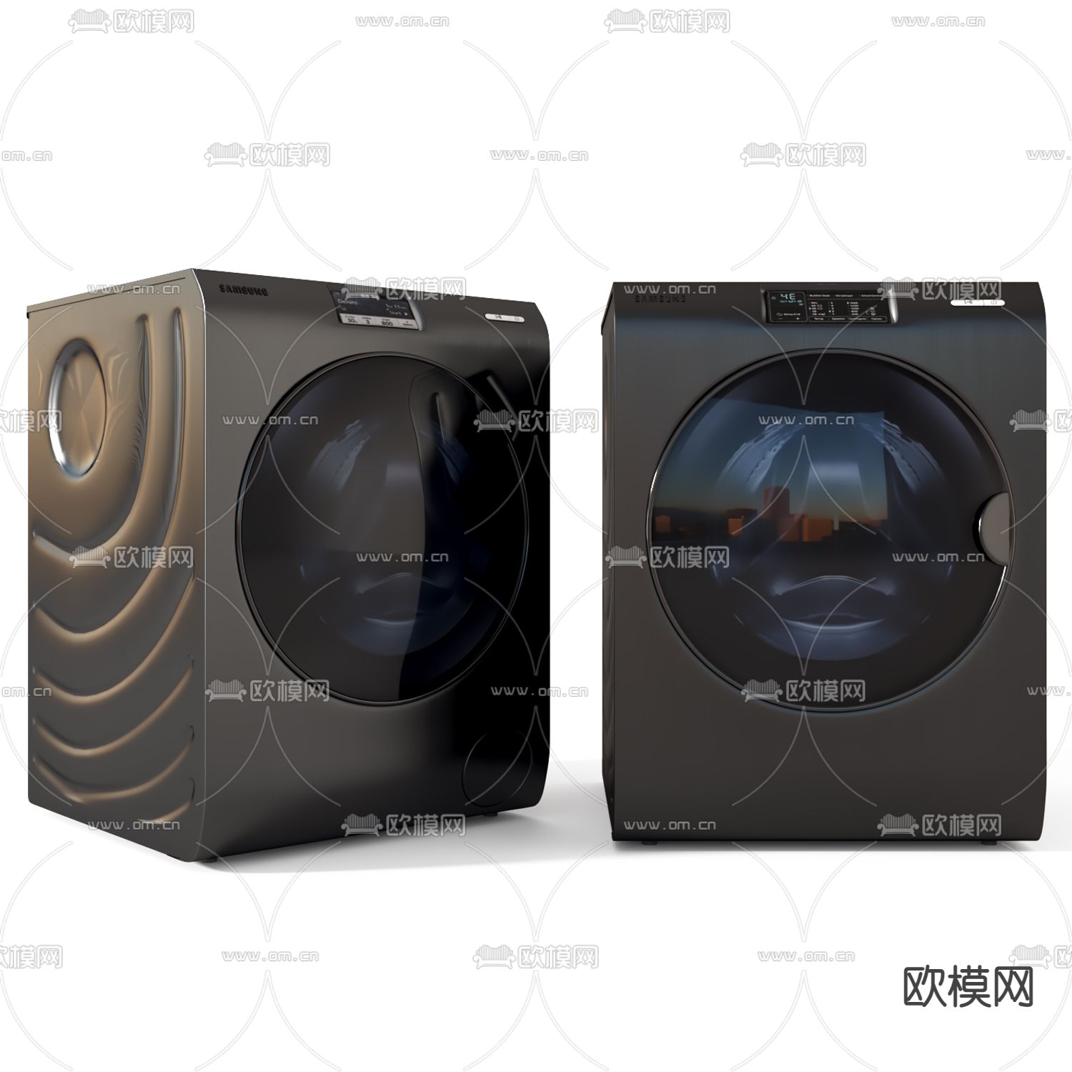 滚筒洗衣机3d模型下载