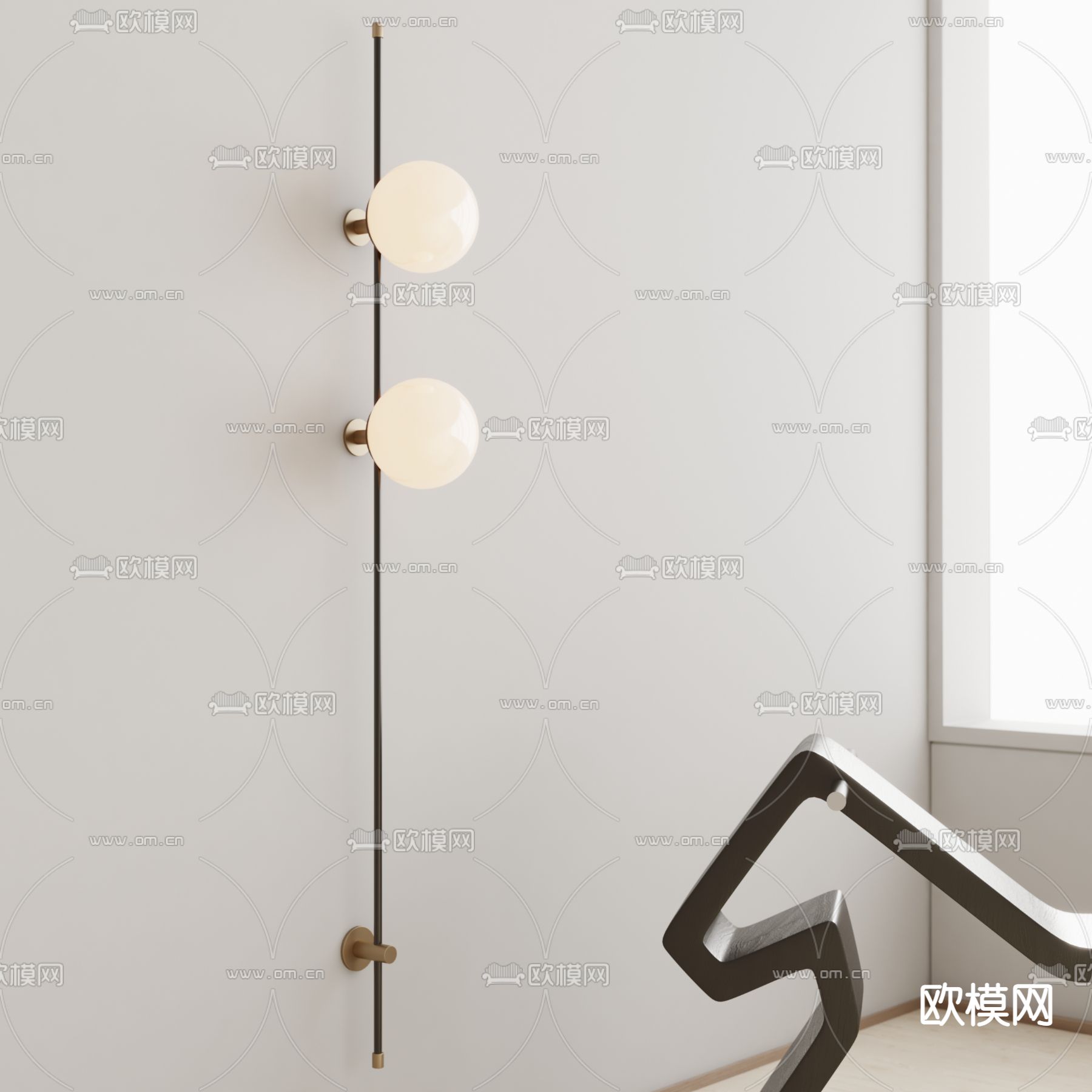 FLEXFORM 双头壁灯 长壁灯3d模型下载_ID13051762_3dmax免费模型-欧模网