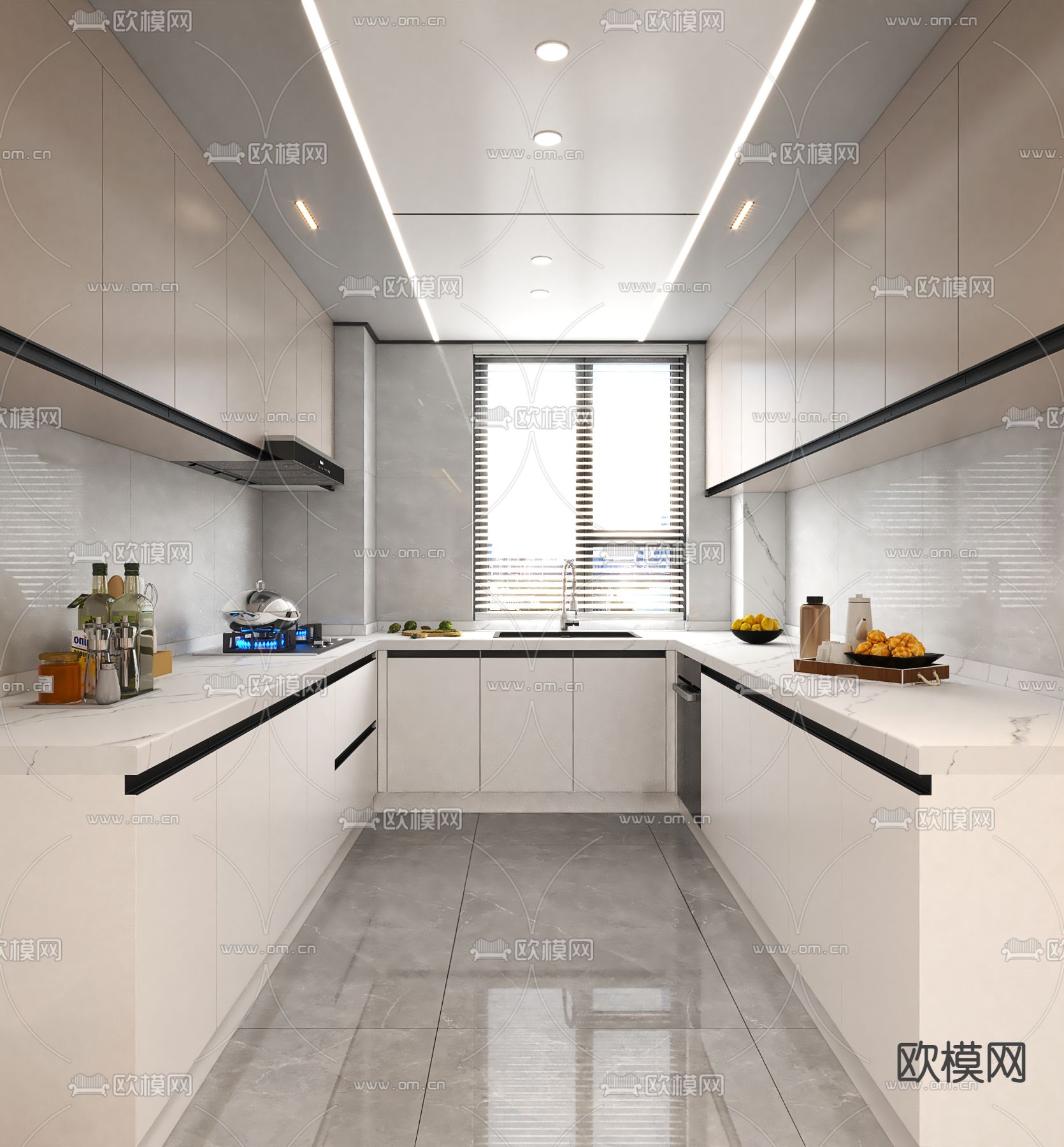 厨房3d模型下载_ID13053940_3dmax免费模型-欧模网