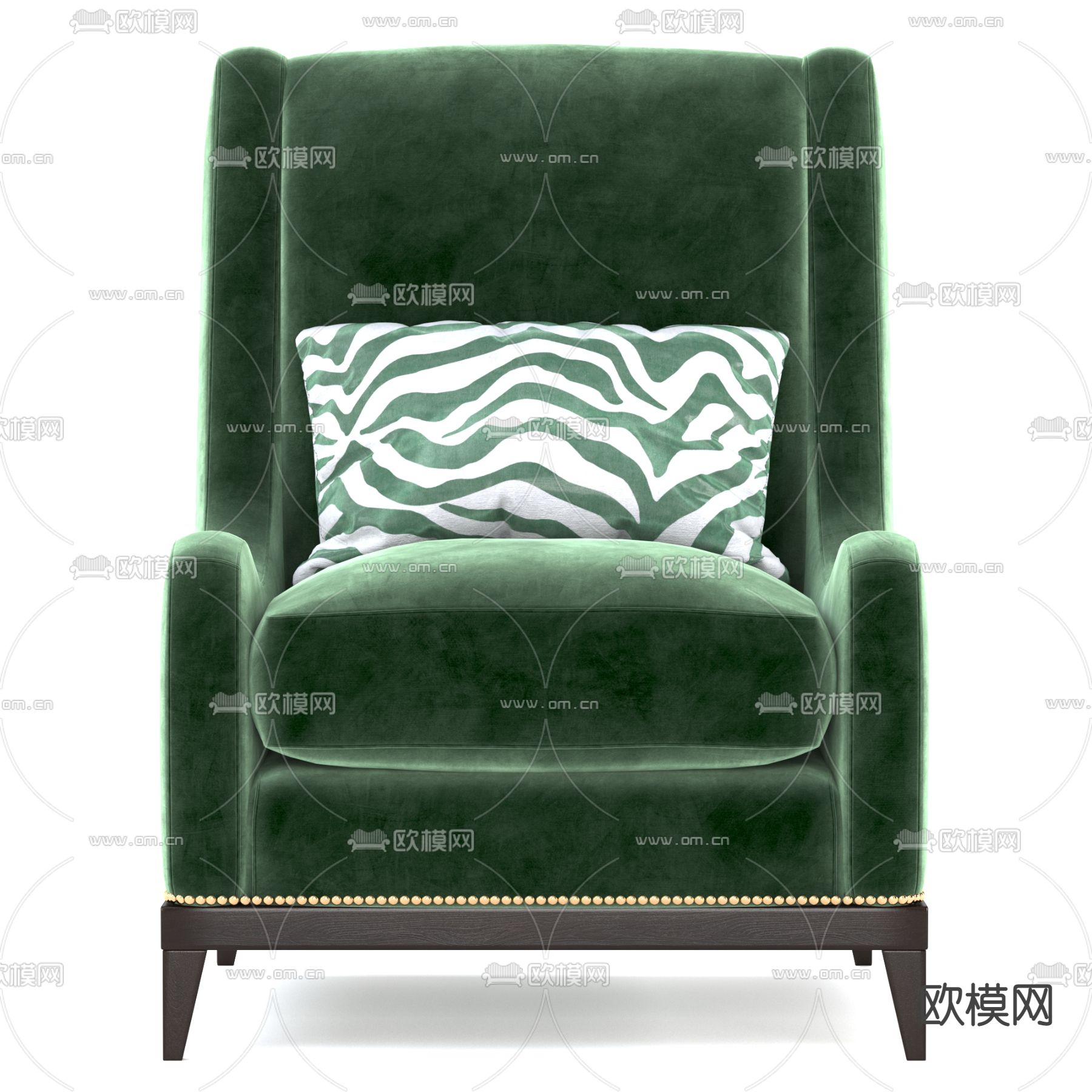 欧式单人沙发3d模型下载（渲染图3）