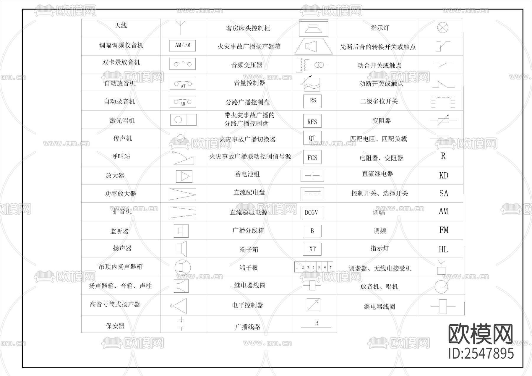 电气通用CAD施工图下载（渲染图4）