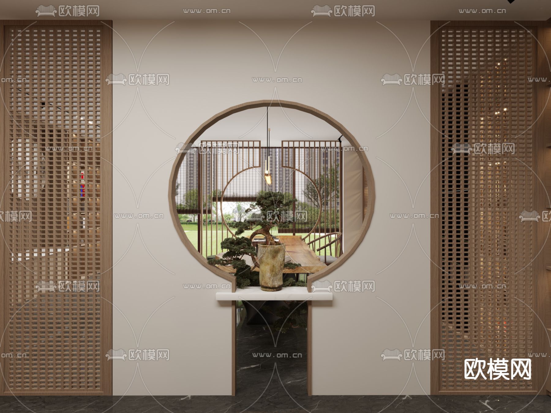 新中式茶行 烟酒店3d模型下载（渲染图3）