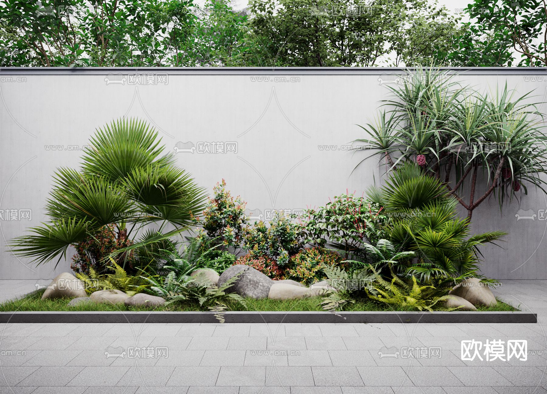 植物景观 植物堆3d模型下载