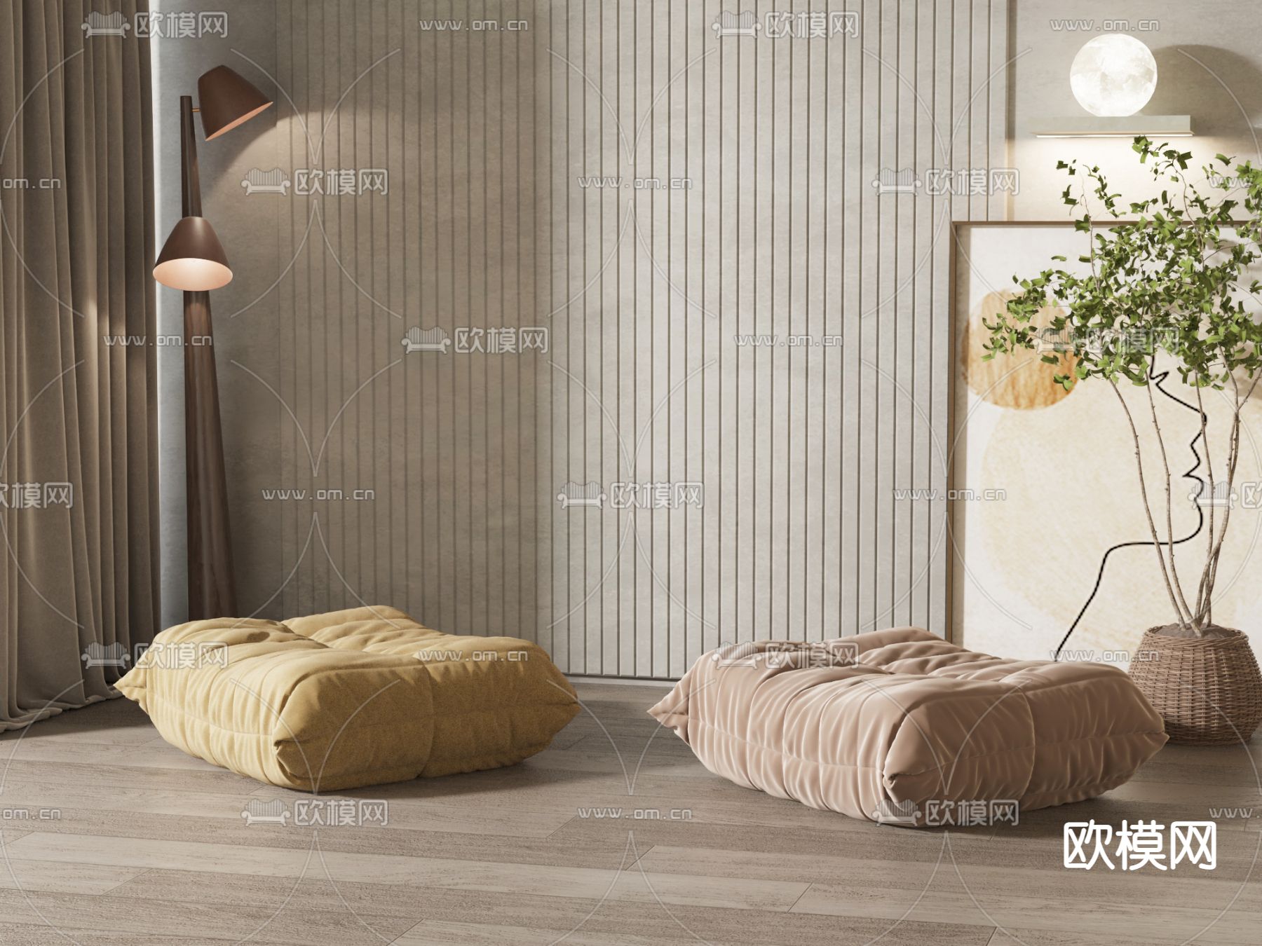 懒人沙发 坐垫 沙发垫3d模型下载