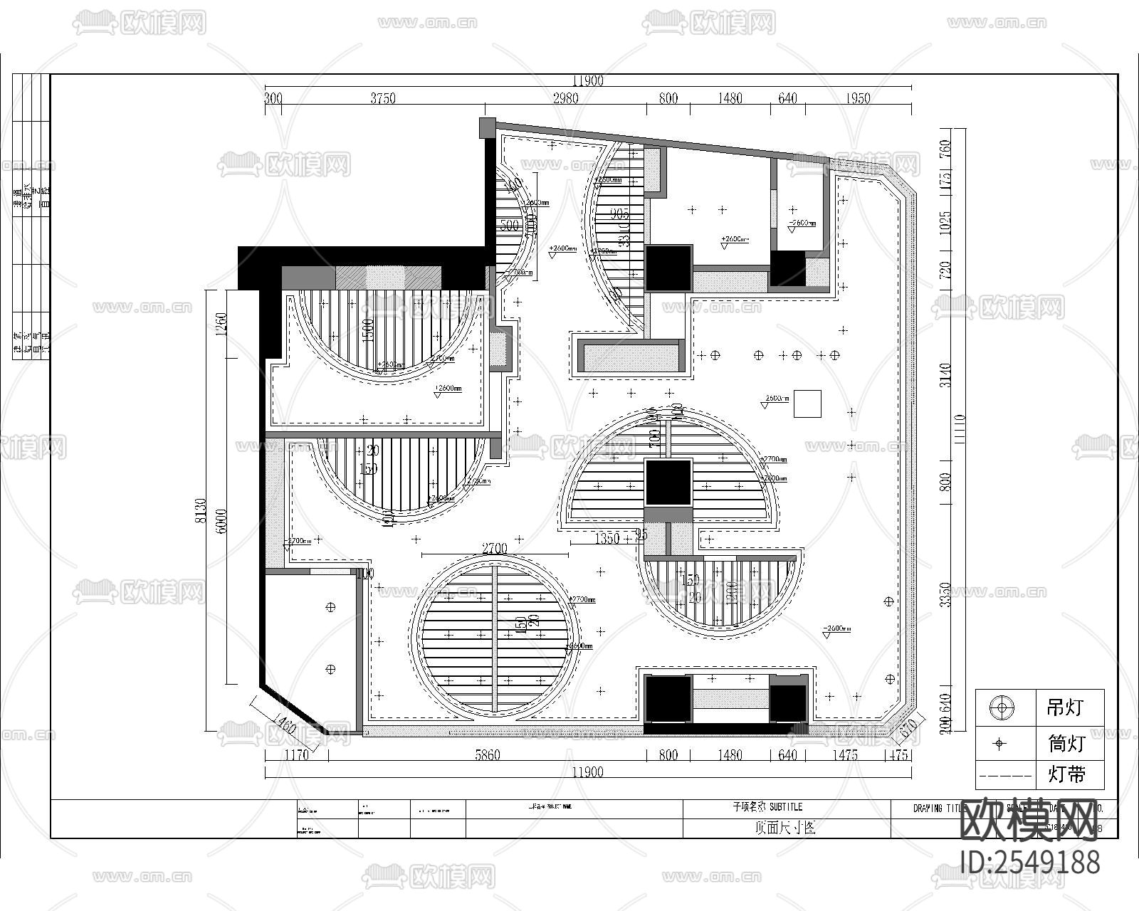 美发店CAD施工图下载（渲染图2）