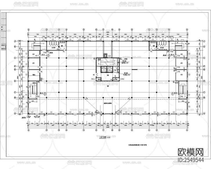 博士后高層公寓樓建筑cad施工圖下載(渲染圖2)