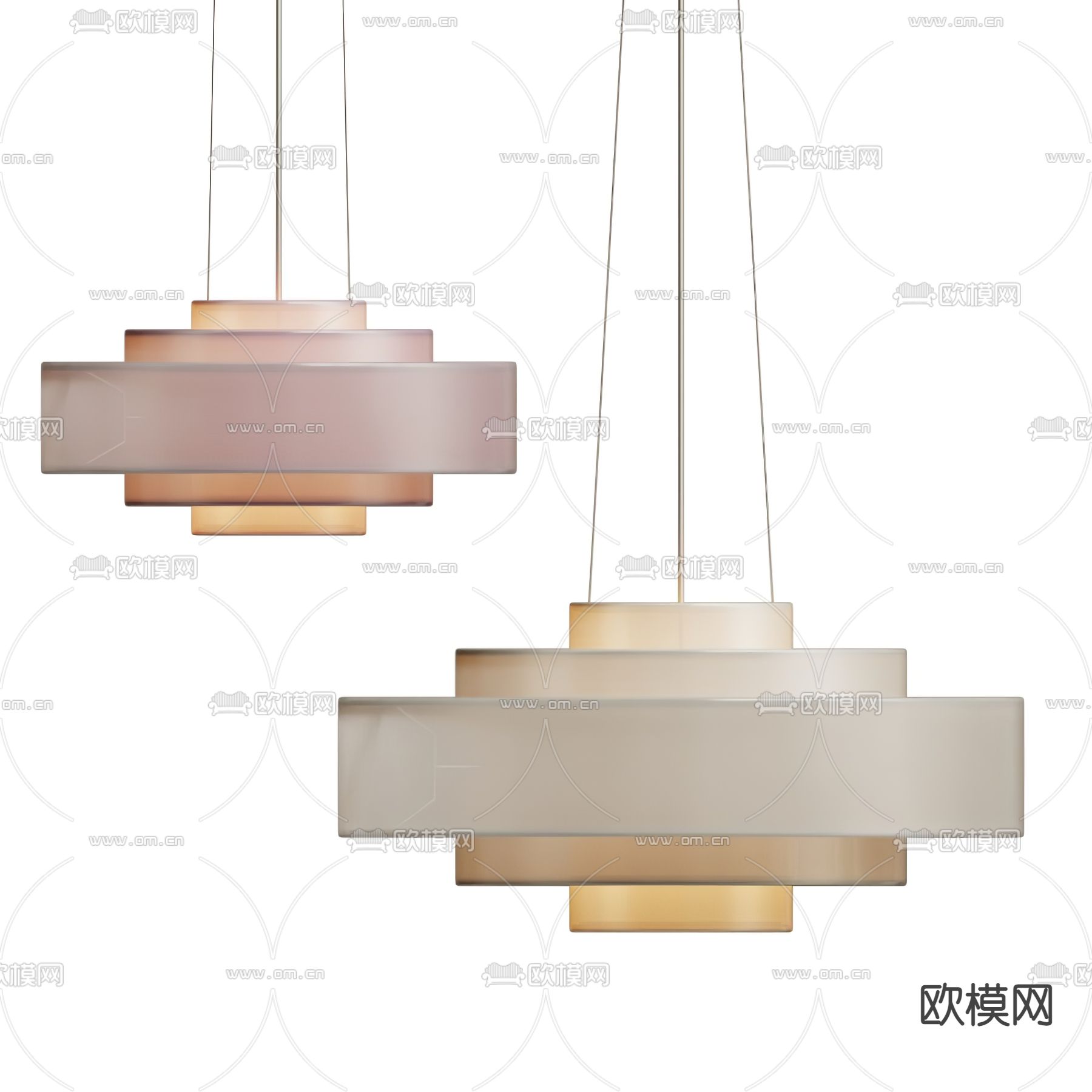 flos 大吊灯3d模型下载（渲染图2）