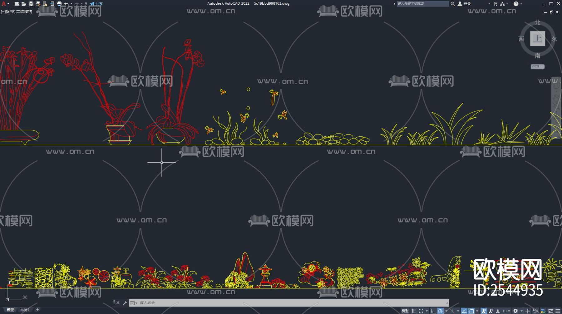 常用绿植CAD图库下载（渲染图3）