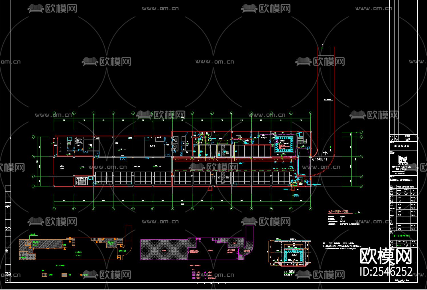 办公楼强电CAD施工图下载（渲染图3）