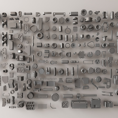  机械五金零件 工业机器 零件器材su模型 