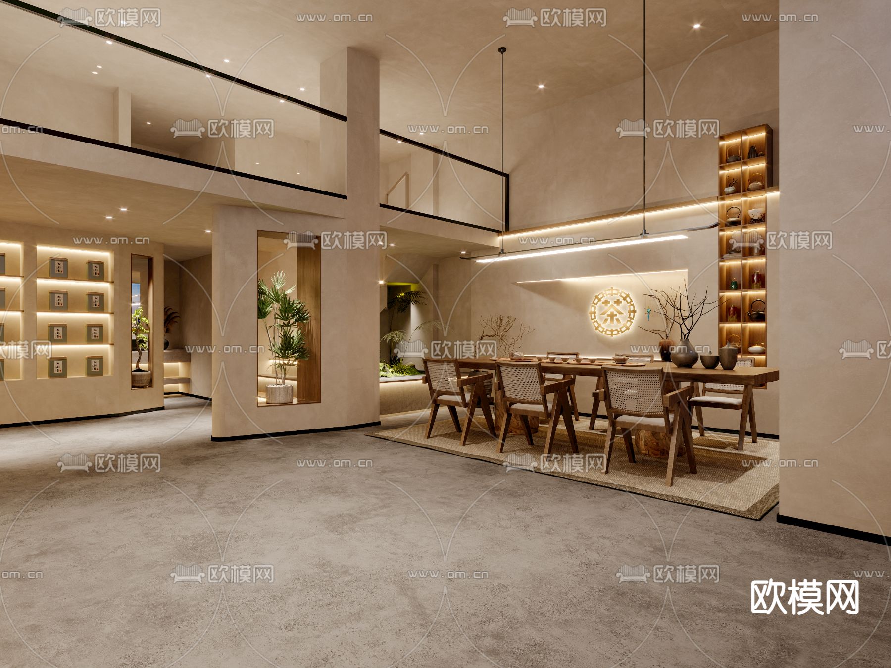 侘寂茶叶店 茶馆3d模型下载（渲染图3）