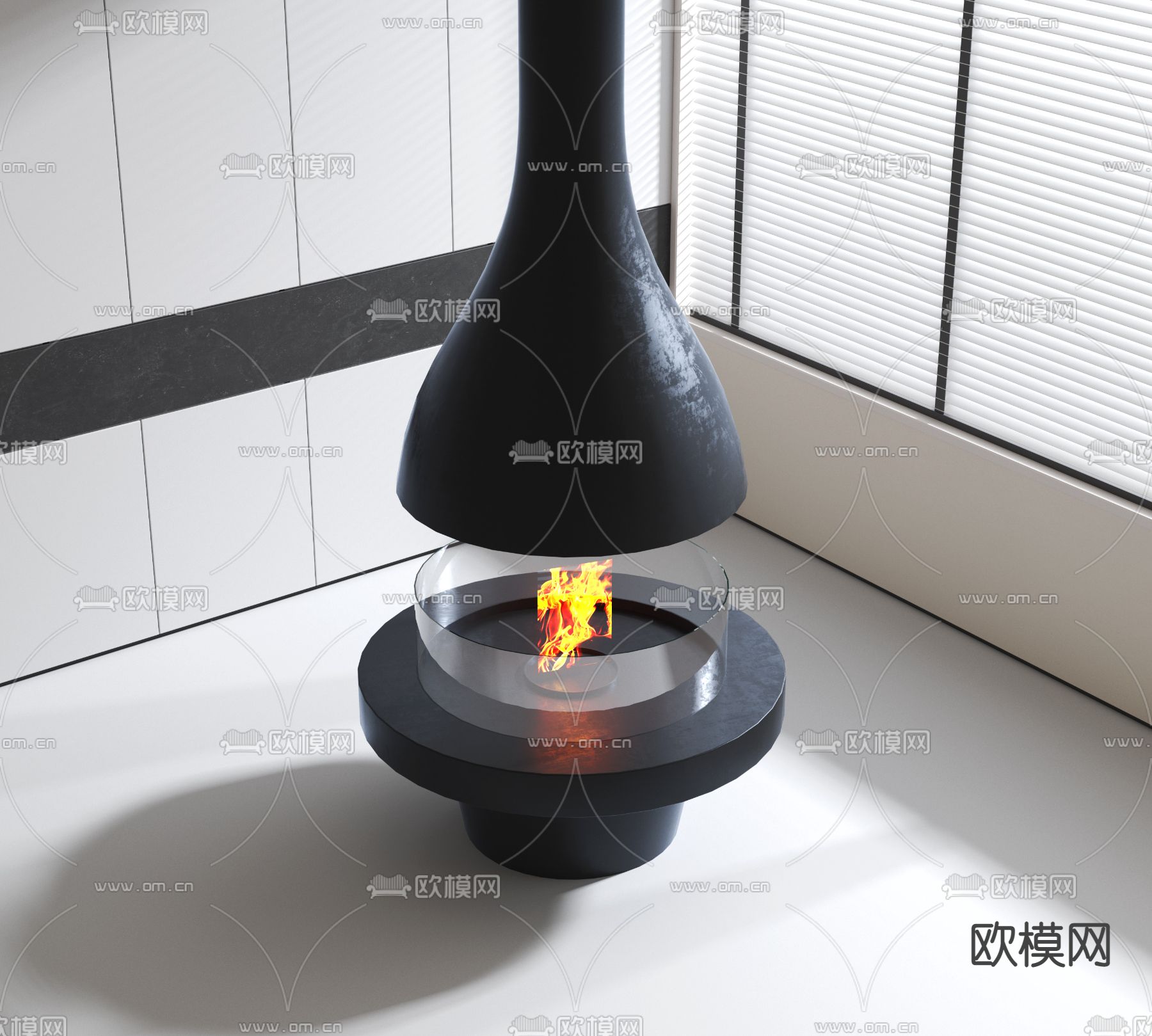 立式壁炉 火炉3d模型下载