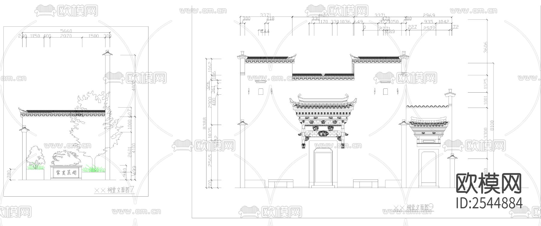 敬修堂cad施工图下载（渲染图5）