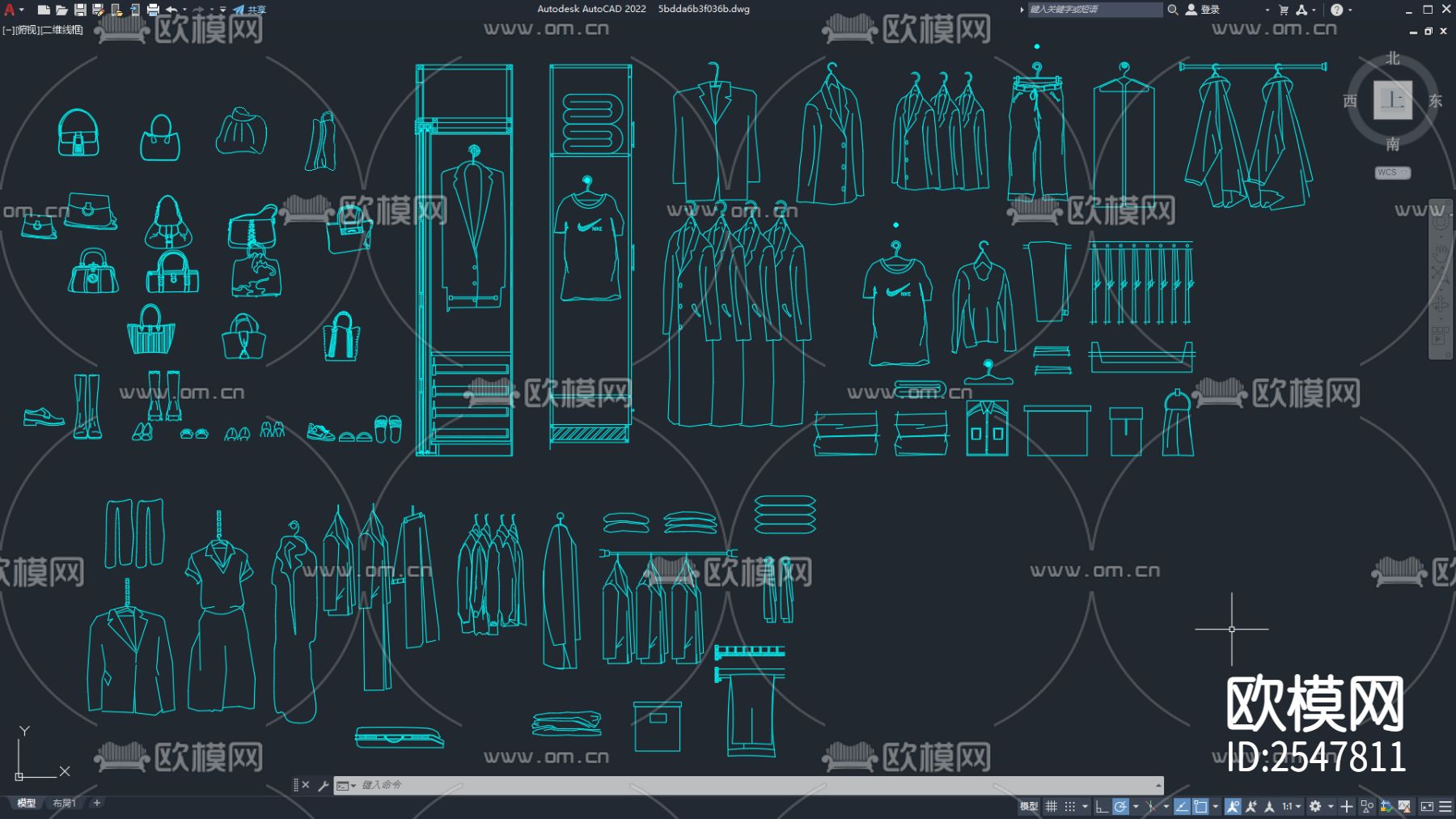 衣物装饰立面CAD施工图下载