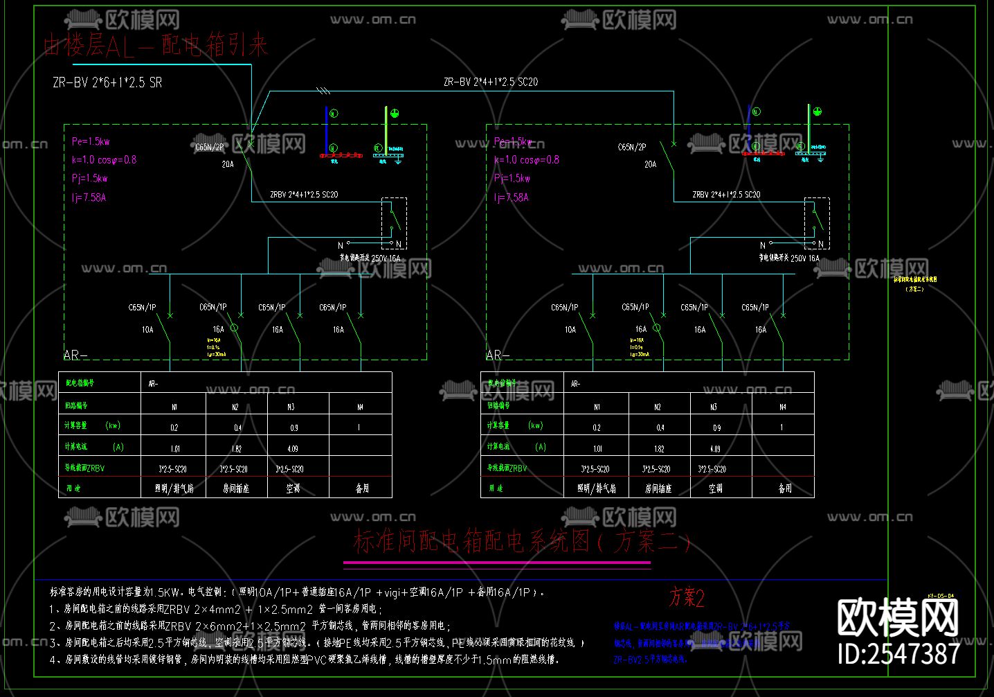 电气系统CAD图库下载（渲染图4）
