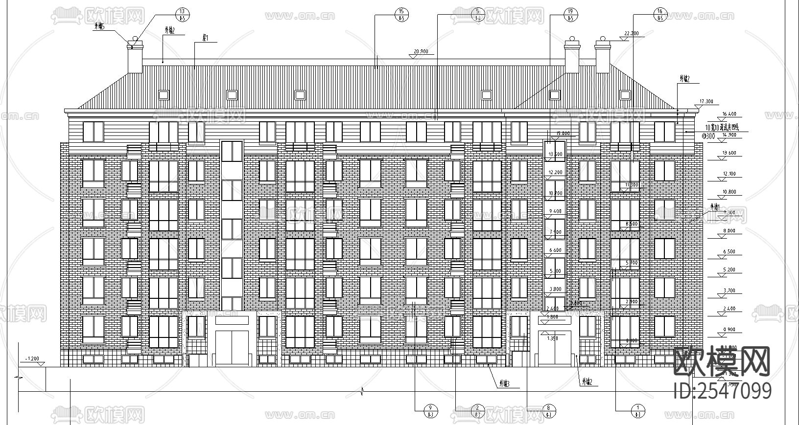康平嘉园小区全套CAD施工图下载（渲染图3）