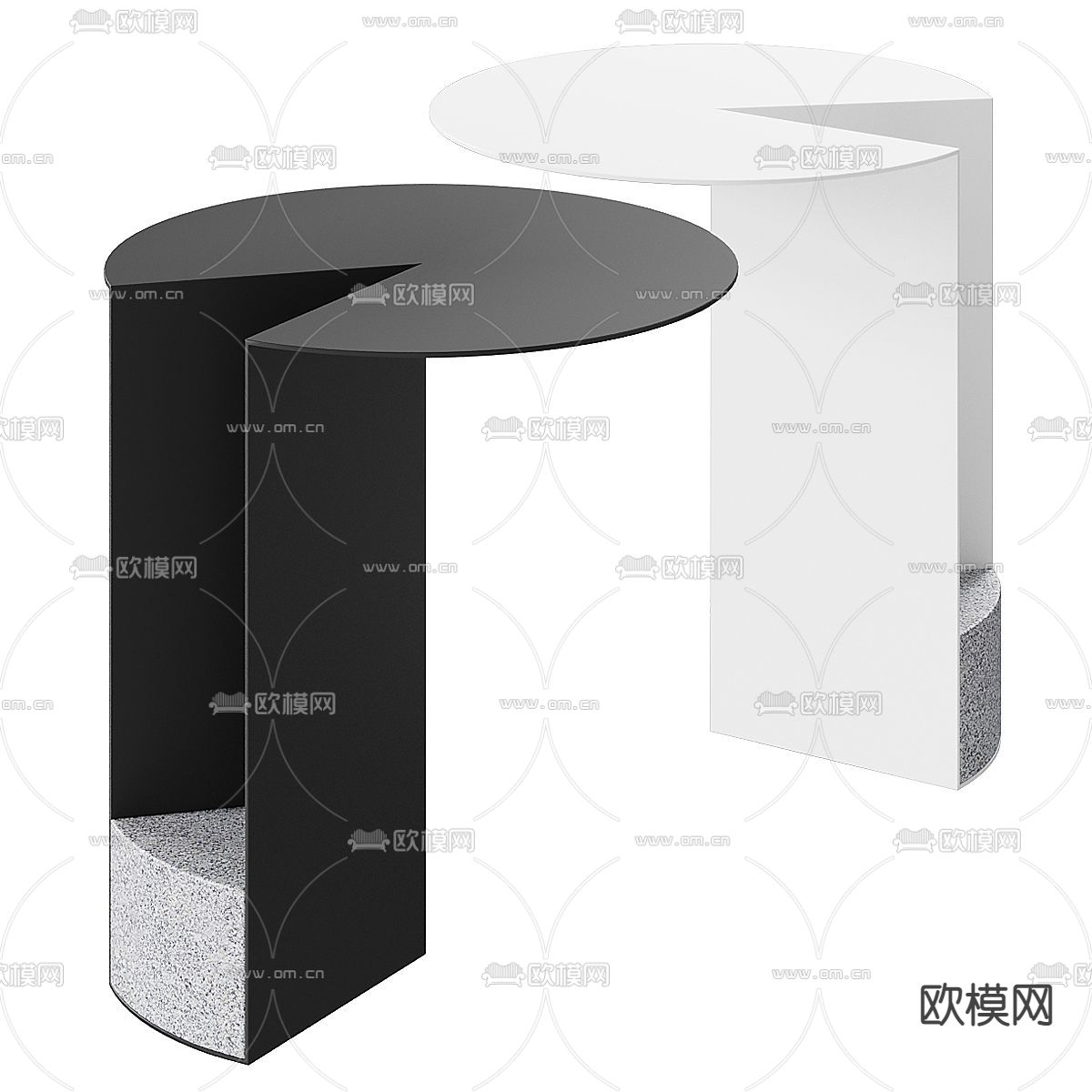 边几 角几 圆几3d模型下载 Id13055628 3dmax免费模型 欧模网