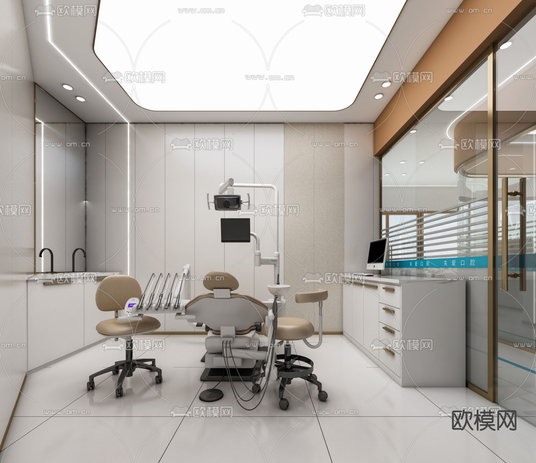 牙科诊室3d模型下载_ID13047819_3dmax免费模型-欧模网