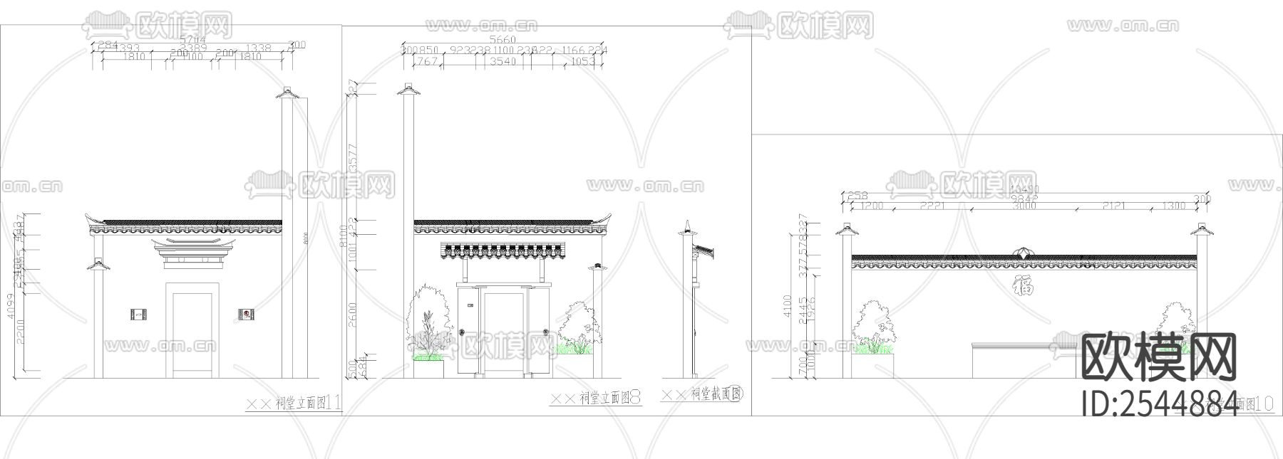 敬修堂cad施工图下载（渲染图1）