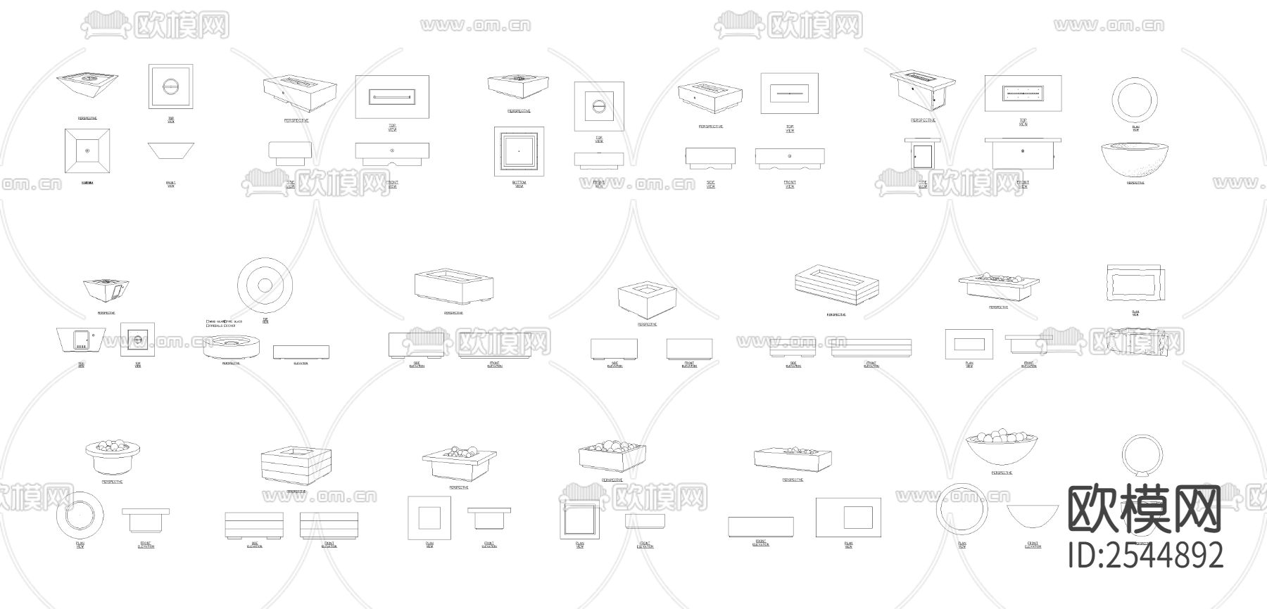 火盆cad图库下载（渲染图3）