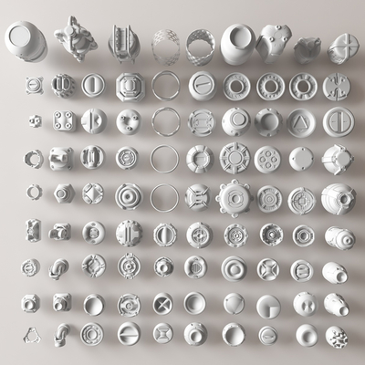  机械五金 工业机器 零件器材su模型 