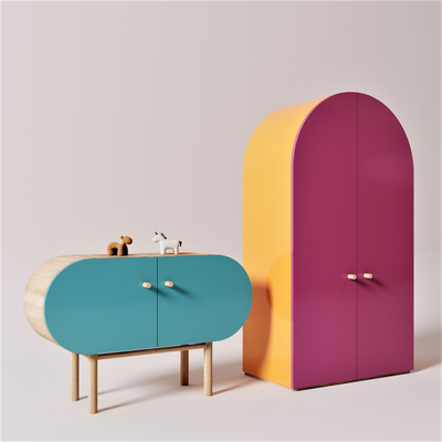  儿童柜玩具柜su模型 