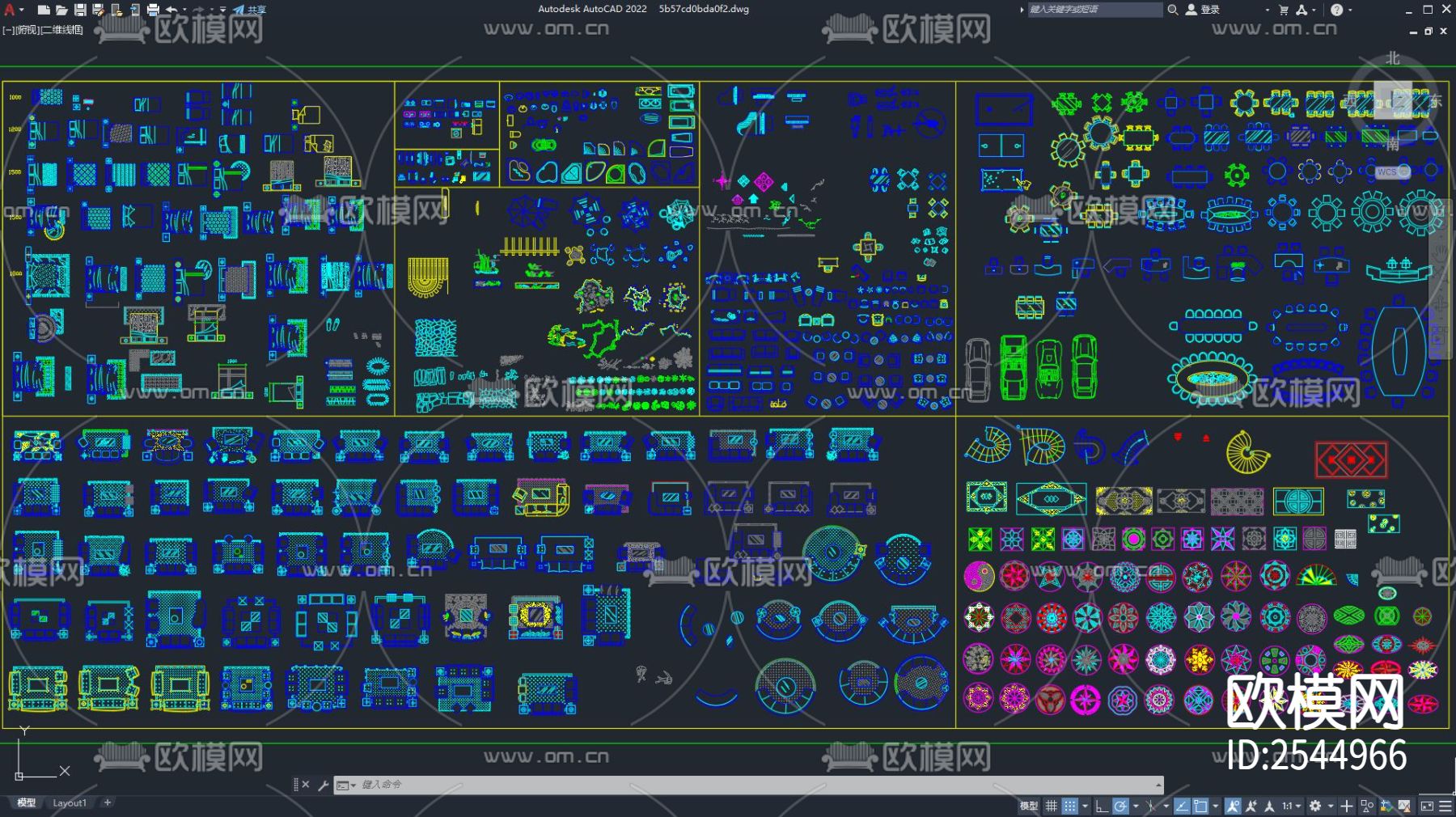 室内装饰cad图库下载（渲染图1）