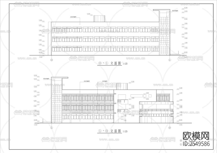 傳染病房樓全套建筑CAD施工圖下載(渲染圖8)