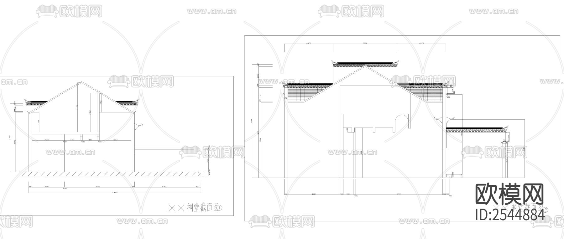 敬修堂cad施工图下载（渲染图6）
