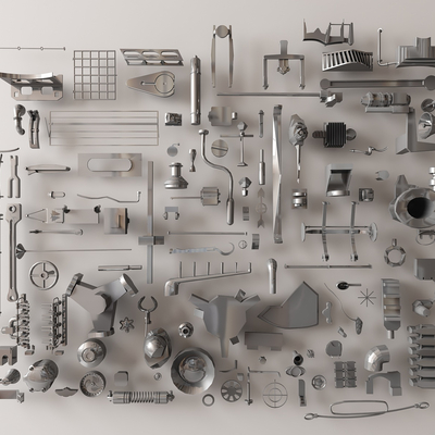  机械五金 工业机器 零件器材su模型 