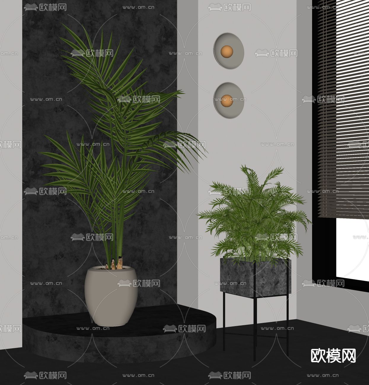 盆栽 盆景su模型下载（渲染图2）