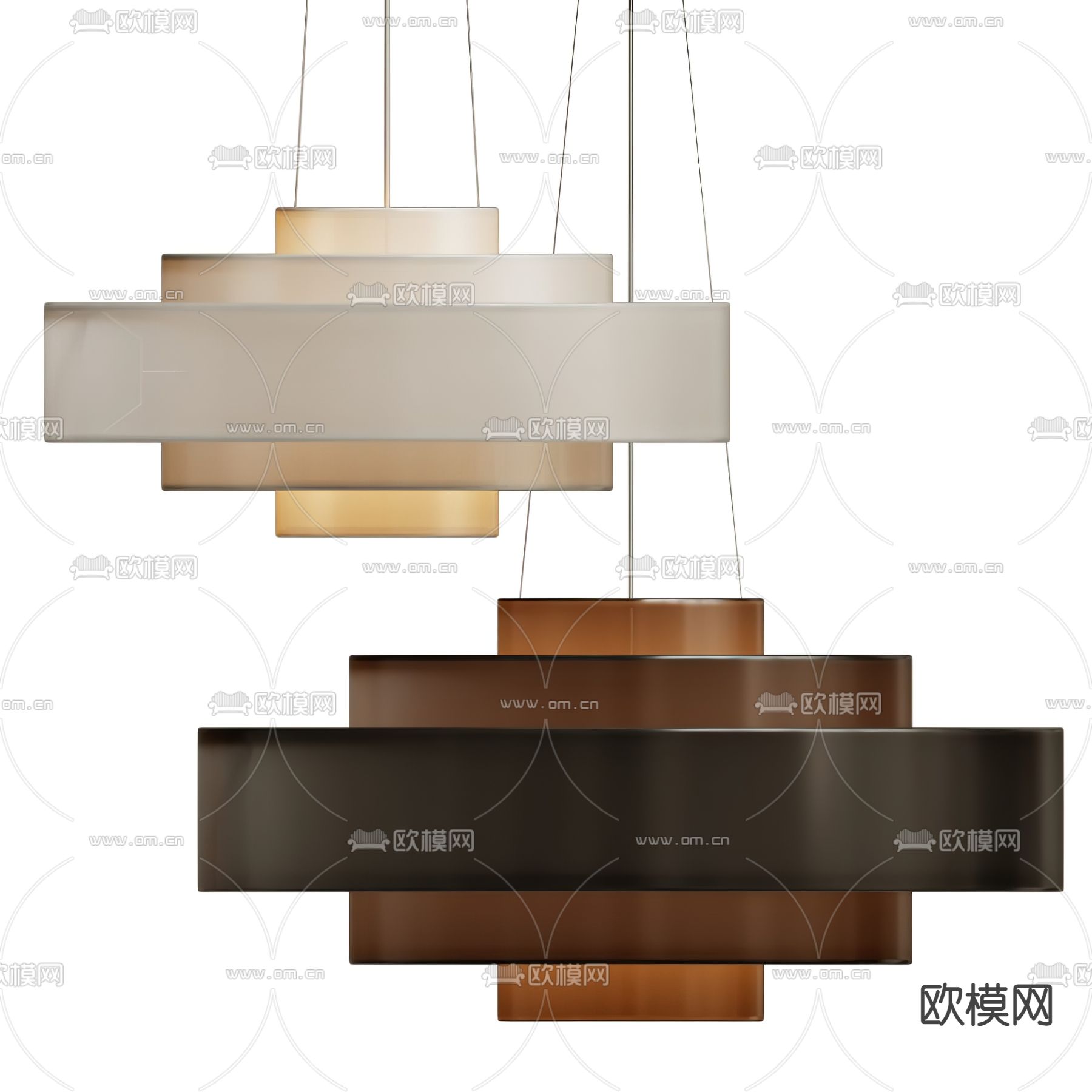 flos 大吊灯3d模型下载（渲染图3）