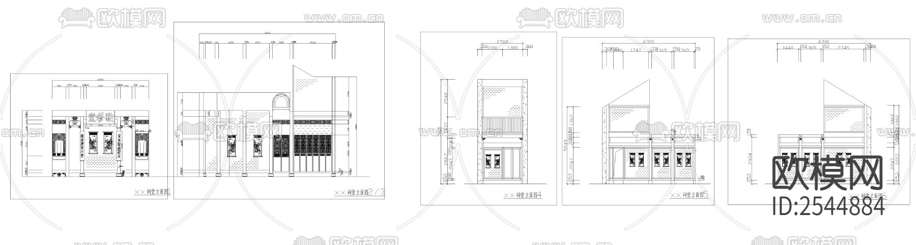 敬修堂cad施工图下载（渲染图9）