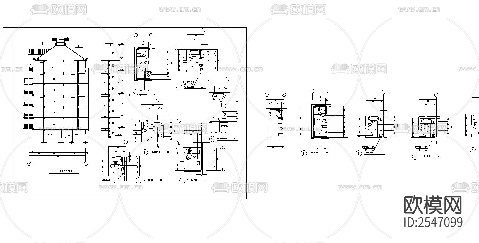 康平嘉园小区全套CAD施工图下载（渲染图4）