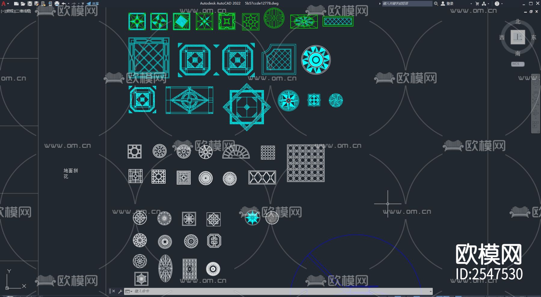 室内装饰平面图库cad施工图下载（渲染图6）