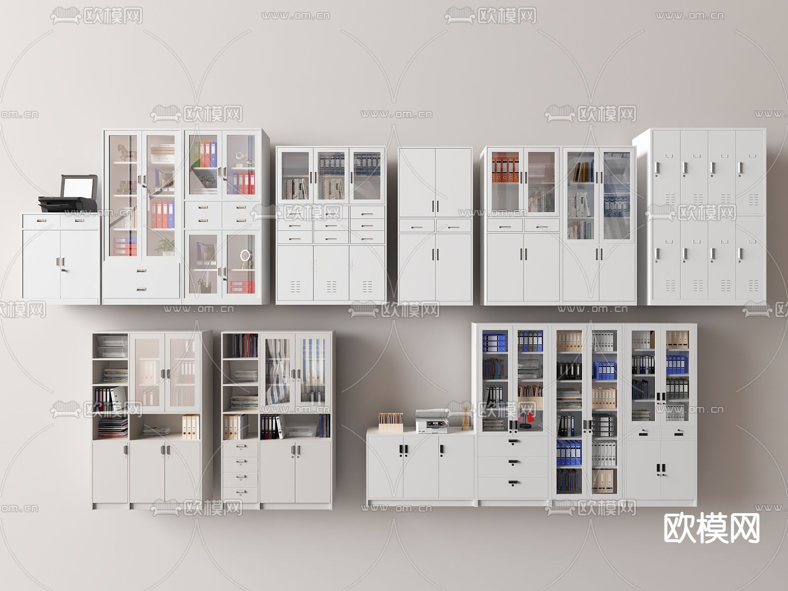 文件柜 档案柜 资料柜 办公柜su模型下载（渲染图1）