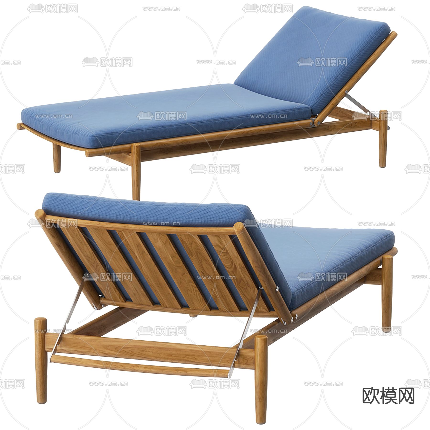 躺椅 沙滩椅 泳池椅3d模型