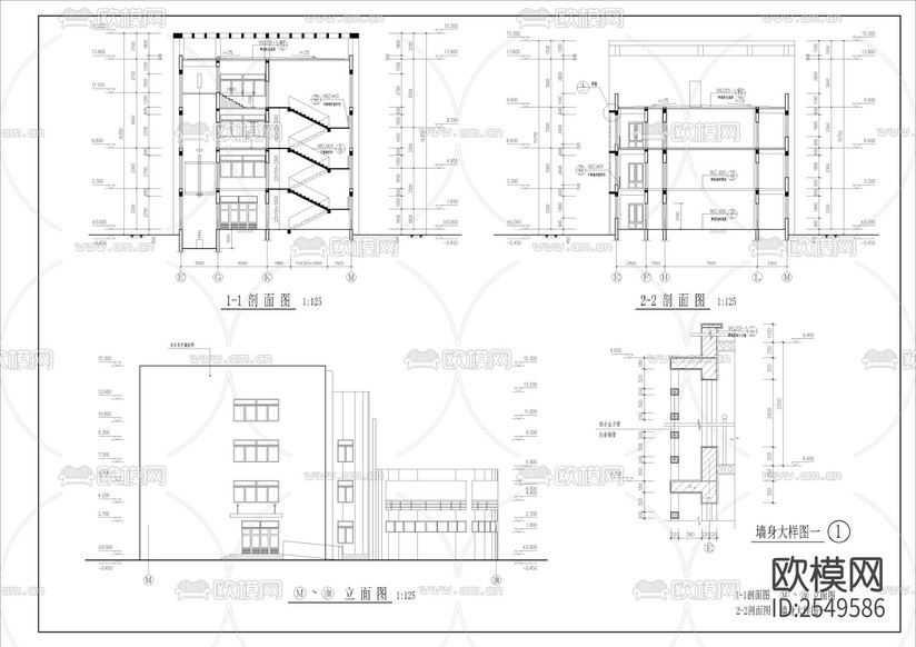 傳染病房樓全套建筑CAD施工圖下載(渲染圖5)