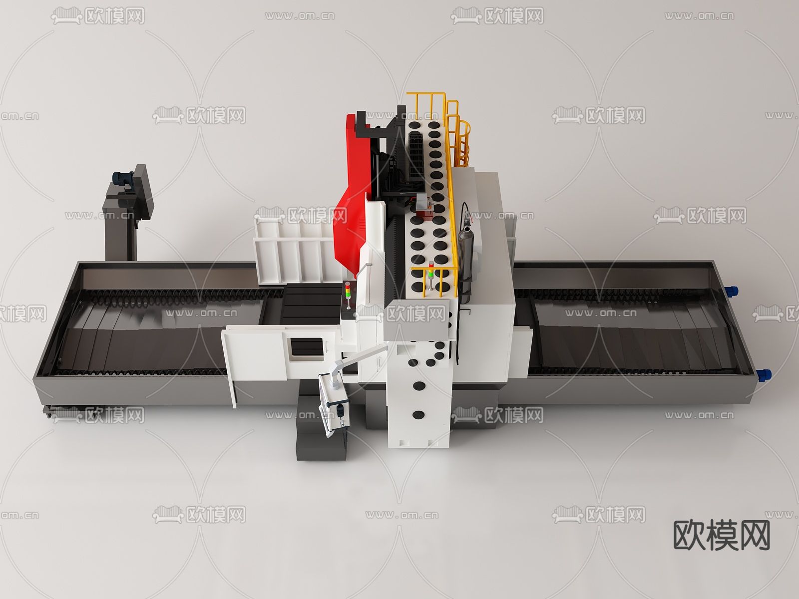 工业器材 机床 运输传送带su模型下载（渲染图1）