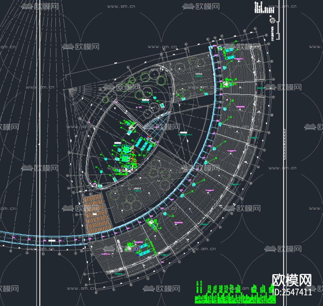 精品酒店暖通cad施工图下载（渲染图4）