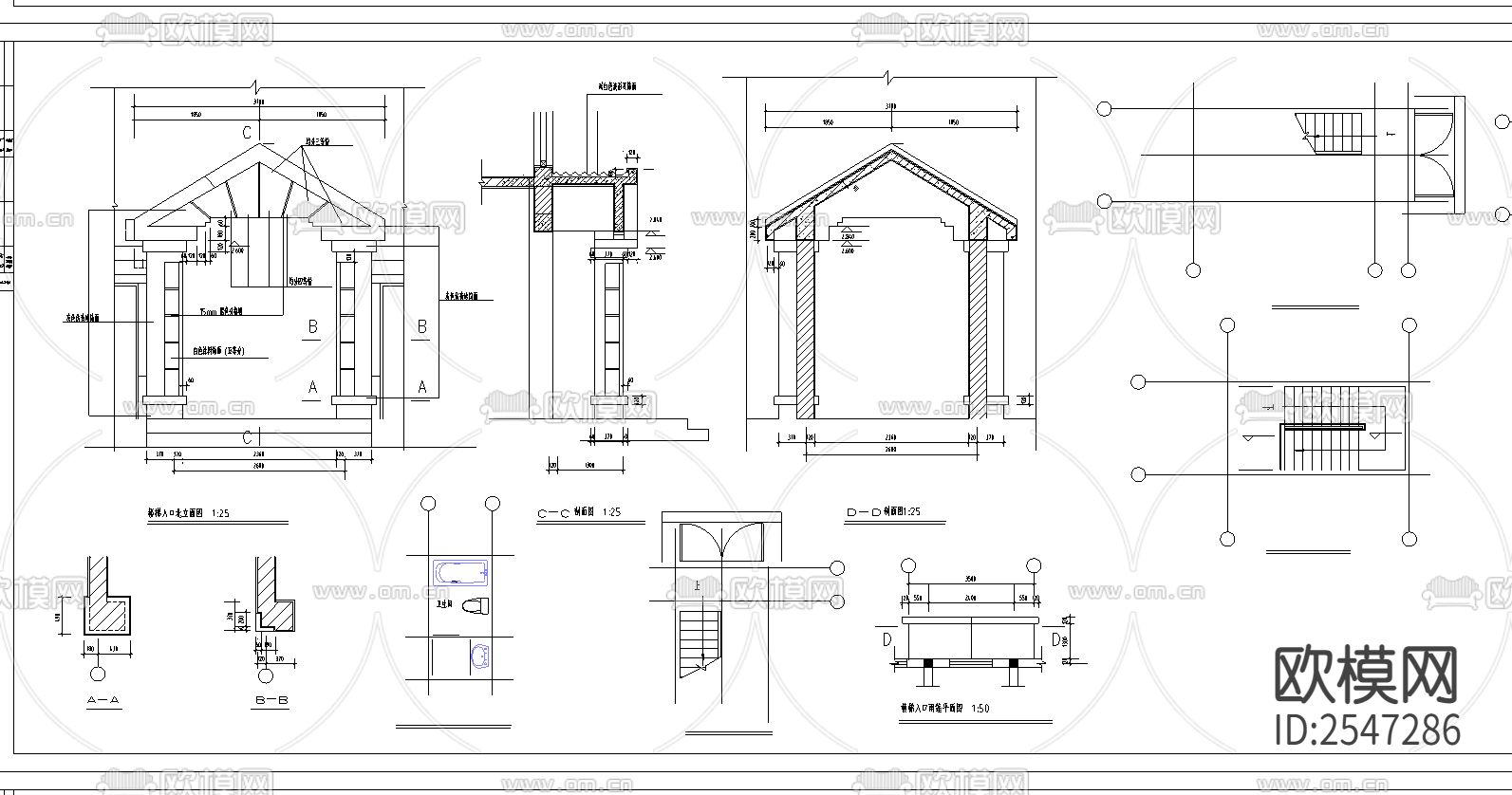 锦泰花园8号楼CAD施工图下载（渲染图1）