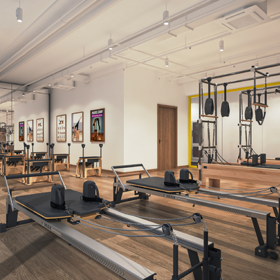  现代健身房su模型 