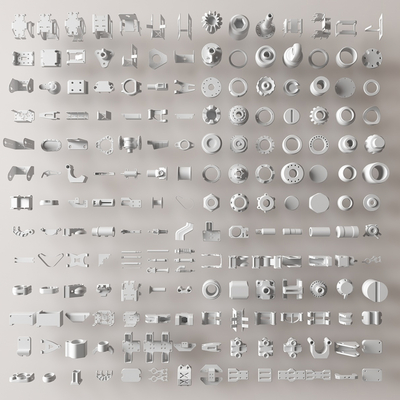  机械五金 工业机器 零件器材su模型 