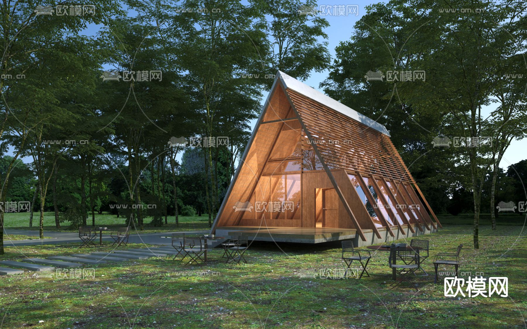 木屋 阳光房3d模型下载