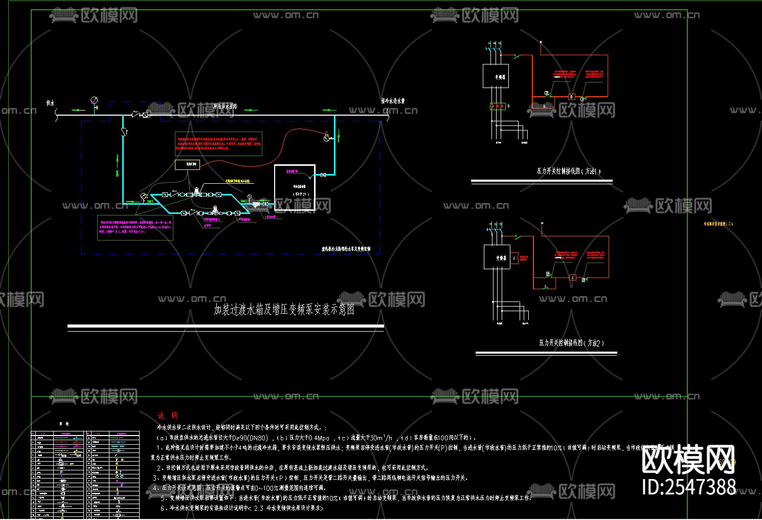 给排水系统CAD图库下载（渲染图2）
