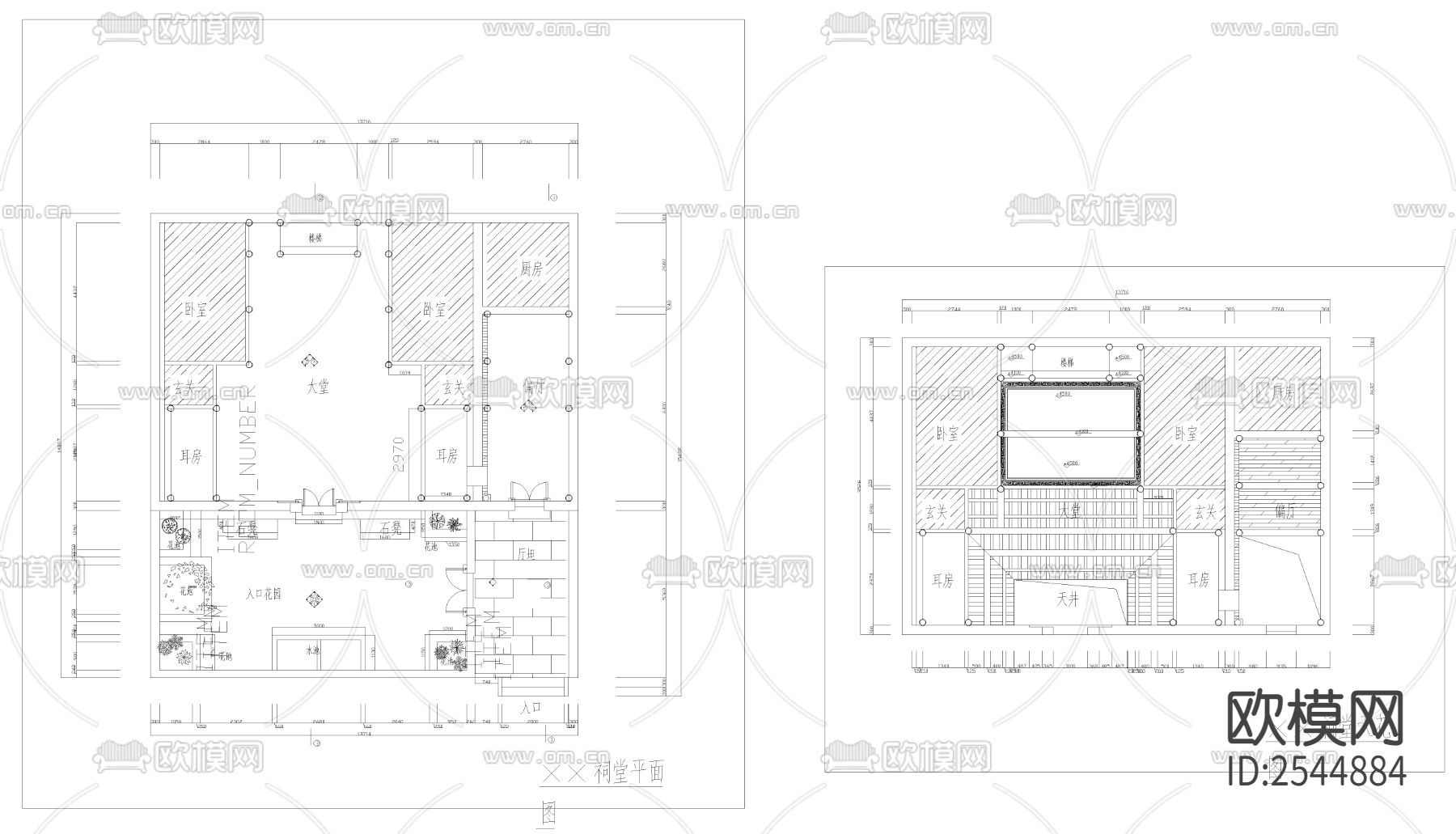敬修堂cad施工图下载（渲染图8）