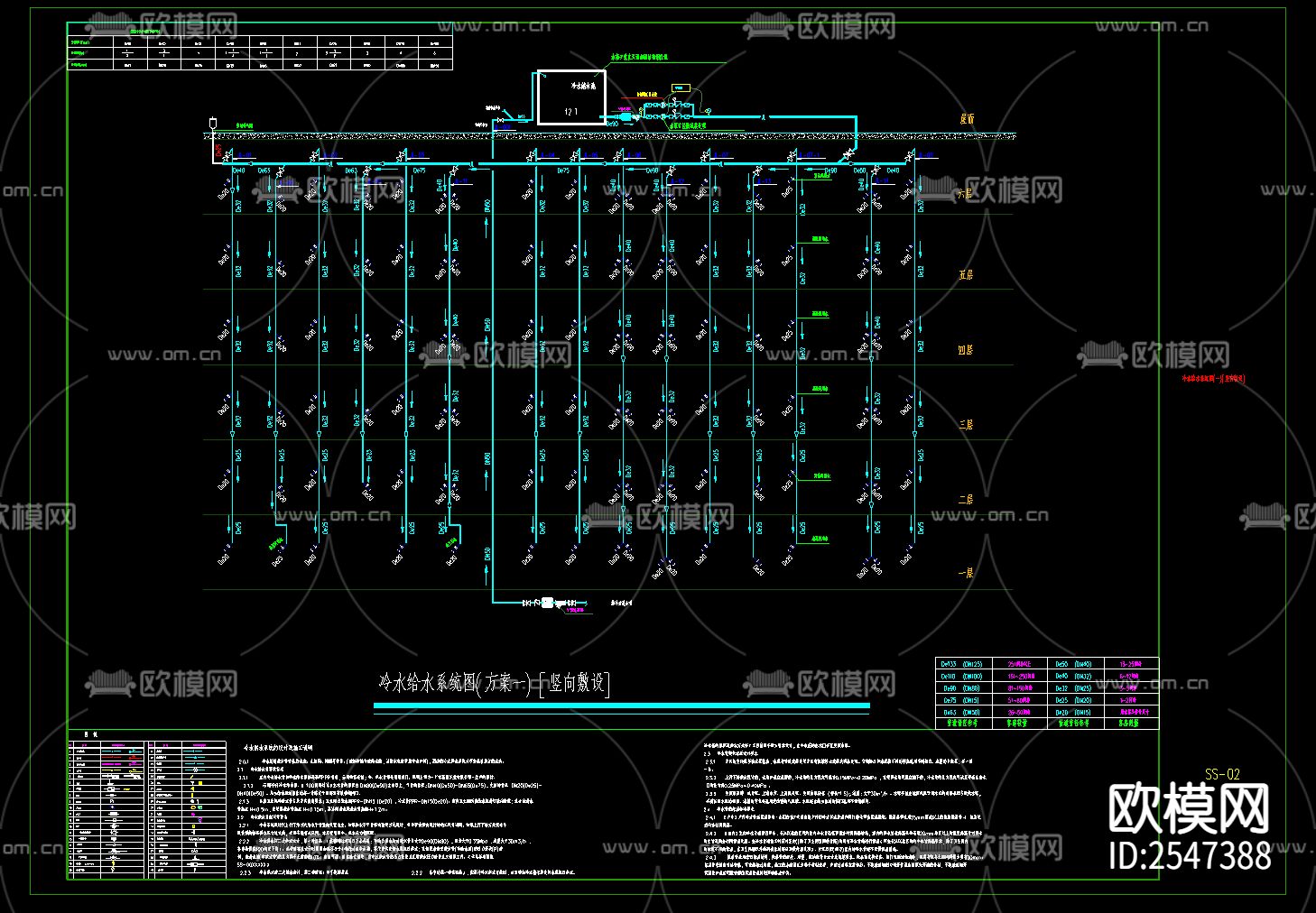 给排水系统CAD图库下载（渲染图3）