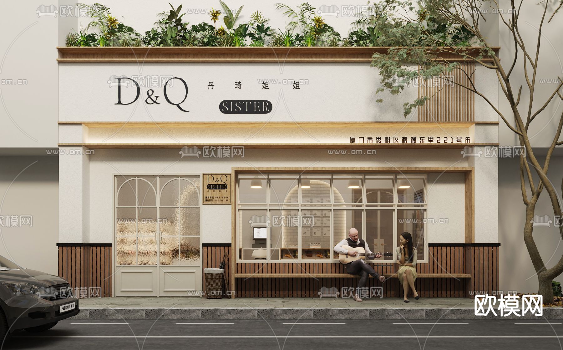 商店门头 门面3d模型下载