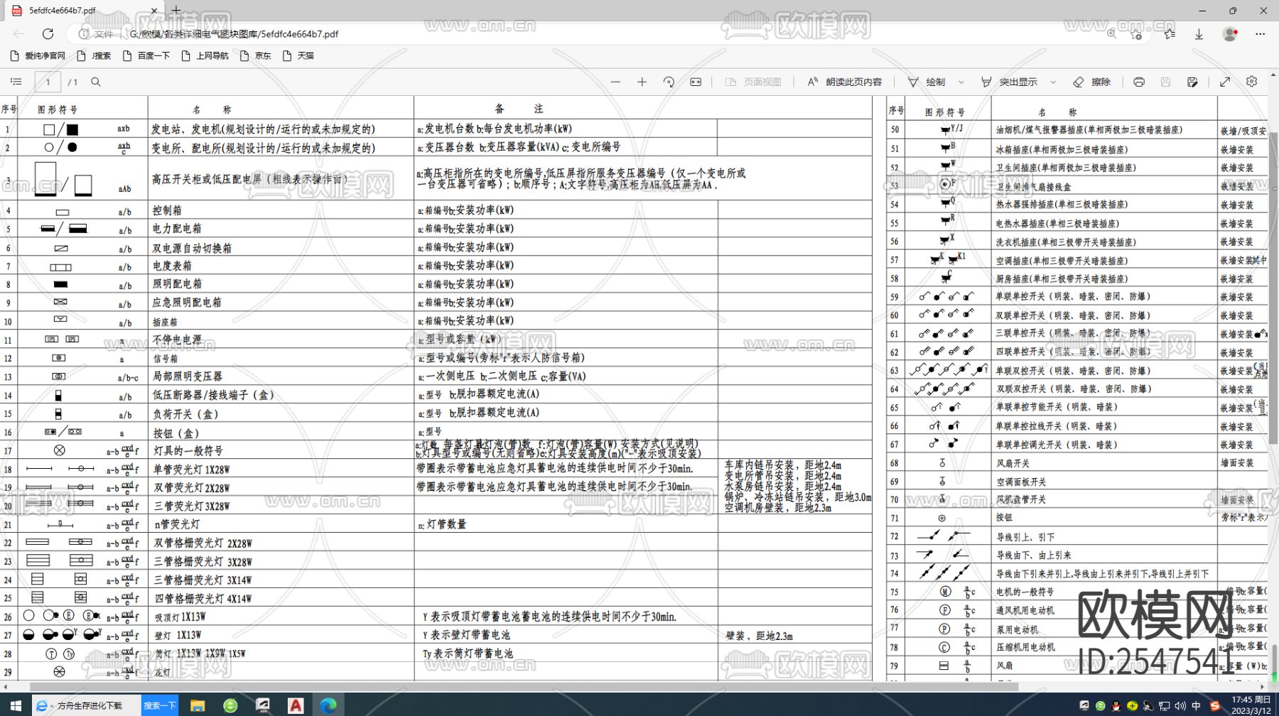 电气图块图库cad施工图下载（渲染图2）
